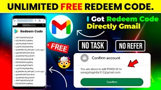 😍 Free Redeem Code 💎 Free Redeem Code App  Google Play Redeem Code Earning App  Redeem Code App [upl. by Lacim654]