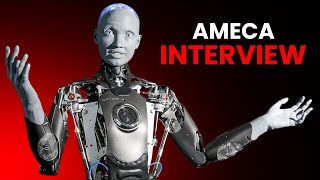 Ameca Robot SHOCKS Audience in Bloomberg Interview [upl. by Aven]