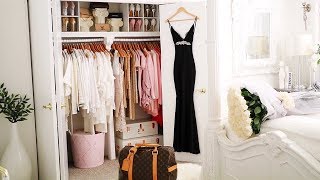 Closet Decorating Ideas Organizing A Small Closet Makeover DIY Wardrobe Decorating Ideas Tour [upl. by Rosenkranz]