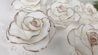 tuto rose pate a sucre  a sugar flower rose [upl. by Alma410]