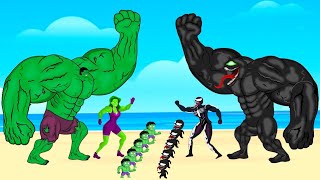 Evolution Of HULK Family Vs Evolution Of VENOM Family  Who Is The King Of Super Heroes [upl. by Kyd]