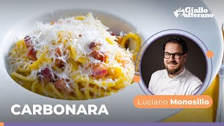 CARBONARA alla ROMANA CREMOSA la ricetta TRADIZIONALE dello chef Luciano Monosilio😍💛🥓🍴 [upl. by Rolyat298]