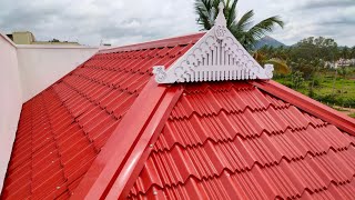 Portico roofing sheet work Kerala model 9600200288 [upl. by Dorca]