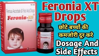 Feronia XT Drops Uses  Ferrous Ascorbate Folic Acid  छोटे बच्चों के ताकत की दवा  Dosage [upl. by Ymereg548]