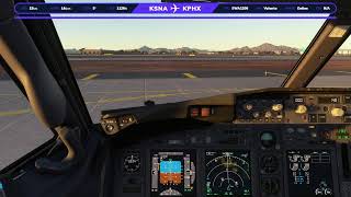 Evening Flight  Orange County to Phoenix KSNAKPHX [upl. by Jahncke]