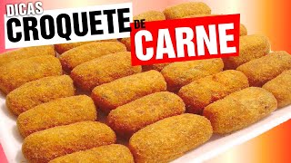 CROQUETE DE CARNE  Super fácil Rápido e Delicioso [upl. by Shapiro]