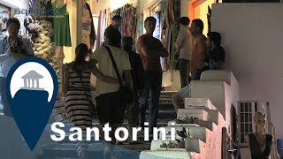 Santorini  Walking in Fira [upl. by Letnuhs]