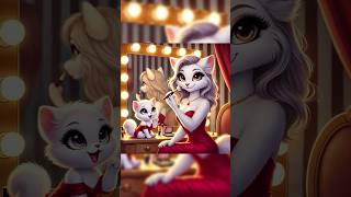 🐱💄 Mother Cat amp Baby Cats Adorable Makeup amp Fashion Show 🚲✨ makeup cartoon kidsfun cat [upl. by Onimod]