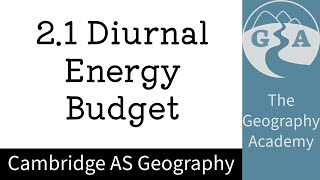 21 Cambridge AS Geography  Diurnal Energy Budget [upl. by Nyleikcaj499]