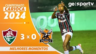 FLUMINENSE 3 X 0 NOVA IGUAÇU  MELHORES MOMENTOS  CAMPEONATO CARIOCA 2024  geglobo [upl. by Newfeld]