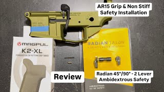 How To Install The Best Safety Selector amp Grip On Your AR15 Lower Receiver Radian Talon Ambi 4590 [upl. by Devon]