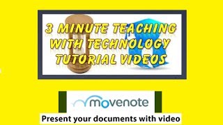 3 Minute Teaching With Technology Tutorial Using Movenote for Video Lesson Content [upl. by Enywad]