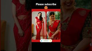 Mirnalini ravi vs Amritha Aiyer in same sarees 🥰 please subscribe my channel for more videos 🥰😍 [upl. by Lennad]