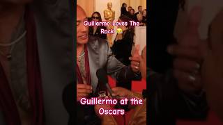 Tequila shots Guillermo and Dwayne Johnson at Oscars 2024 shorts guillermo oscars2024 therock [upl. by Sedinoel]