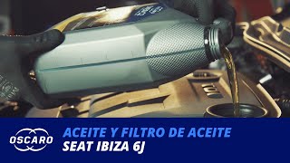 Cómo hacer el cambio de aceite y del filtro de aceite en un Seat Ibiza 6J  Tutoriales Oscaro [upl. by Aokek]