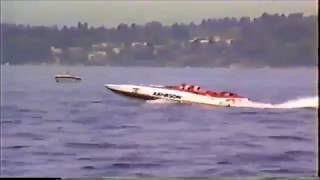 Offshore boats  Bill Muncie 1989 Memorial Regatta Seattle [upl. by Wendalyn]