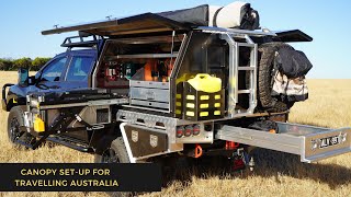 HOW TO SETUP A UTE CANOPY FOR TRAVELLING AUSTRALIA [upl. by Mayer]