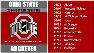 2024 Ohio State Buckeyes Football Schedule [upl. by Yerffoj345]