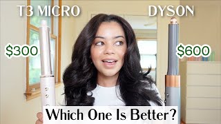 NEW T3 MICRO AIRE 360 VS DYSON AIRWRAP ON CURLY HAIR [upl. by Ardyaf229]