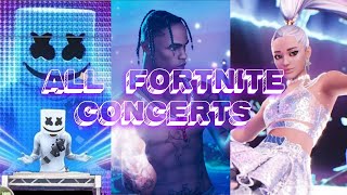 All Fortnite Concerts [upl. by Buhler849]