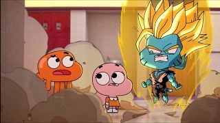 The Amazing World of Gumball  Gumball goes super saiyan Multilanguage [upl. by Garey]