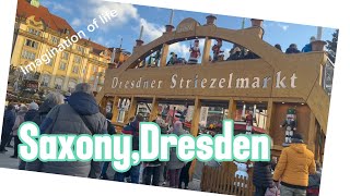 Germany 🇩🇪 saxony Dresden beautiful city of sachsen Christmas season in main city centre germany [upl. by Leoj]