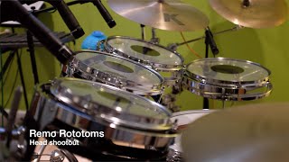 Remo Rototoms Drumhead Shootout with Black Dots Pinstripes and Coated Ambassadors [upl. by Urbani679]