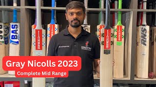 Gray Nicolls Entire Mid Range of Cricket Bats 2023  From 11549 to 37999 [upl. by Rehtul]