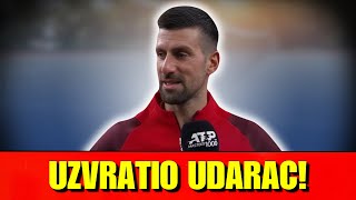 NOVAK ĐOKOVIĆ UZVRATIO UDARAC GENIJALAN ODGOVOR PROVOKATIVNOM NOVINARU [upl. by Aniram300]