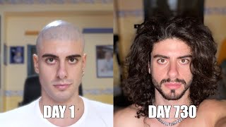 Two years time lapse of hair growth [upl. by Mackey930]