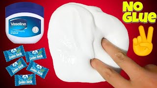 NO GLUE SLIME💦💯 How to make Slime with Vaseline Jelly and Center Fresh Chewing gum without glue [upl. by Dlarej65]