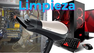 Limpiando una PC Gamer con una secadora de pelo [upl. by Sorrows938]