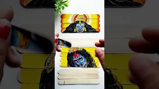 mahakali mata painting on ice cream stick 🪔🌺🌺 kali kalimata viralvideo shorts [upl. by Nipha85]