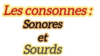 Comprendre les Consonnes Sonores et Sourdes [upl. by Issej]