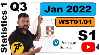 Jan 2022S1  WST0101  QNo3  Stem amp leaf diagram outlier mean amp Varx  IAL Pearson Edexcel [upl. by Tessi914]