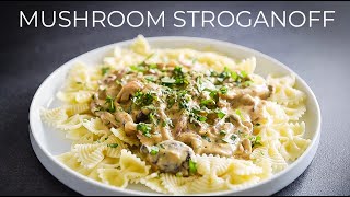 AMAZING vegetarian Mixed Mushroom Stroganoff Recipe [upl. by Abana]