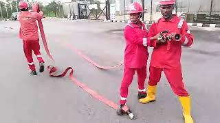 DRY HOSE DRILL H1H4 by Gas Plant Firemen [upl. by Lletnuahs]