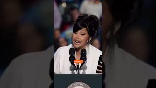 Cardi B endorses Kamala Harris at rally in November 2024 [upl. by Anaejer]