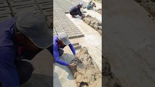 WATER SOILSENT MIXED CLAY AND MADE BRICKS construction shortvideo chefknife  chefknife [upl. by Suiraj]