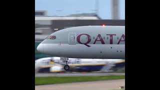 Qatar Airway Boeing 7879 flights from Doha to Manchester [upl. by Hsreh]