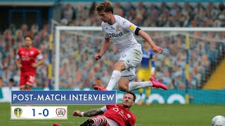 Postmatch interview  Patrick Bamford  Leeds United 10 Barnsley [upl. by Nylknarf776]