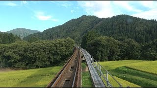 【4K前面展望】秋田内陸縦貫鉄道の最速列車急行もりよし3号 鷹巣→角館【田んぼｱｰﾄ解説放送あり♪】 [upl. by Burck]