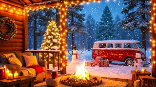 Relaxing Christmas Music Snow Falling ❄️ Cozy Christmas Ambience Music 🎅Christmas Fireplace Ambience [upl. by Noerb]