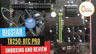 Biostar TB250BTC PRO review  12GPU Mining Motherboard [upl. by Pownall748]