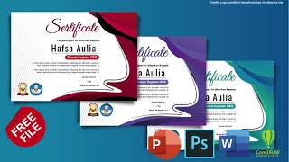 Download Disini  Sertifikat Keren OSIS Photoshop Coreldraw Dan Word [upl. by Atsirhc]