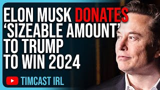 Elon Musk Donates “Sizeable Amount” To Trump To Win 2024 Democrats Panic [upl. by Olonam261]