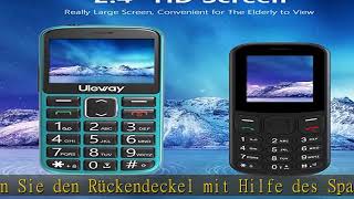 USHINING 2g Seniorenhandy ohne Vertrag mit Landestation Rentner Handy Mobiltelefon mit großen Taste [upl. by Tnias]