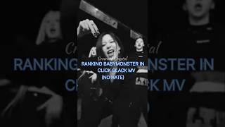 Ranking babymonster in click clack mv 🔥 babymonster clickclack babymonsters rap [upl. by Hooper424]