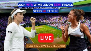 Jasmine Paolini Vs Donna Vekic LIVE Score UPDATE Today Womens Tennis 2024 WTA Wimbledon Semi Finals [upl. by Dari903]