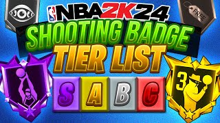 NBA 2K24 Best Shooting Badges Tier List RANKING Every Badge [upl. by Aivataj232]